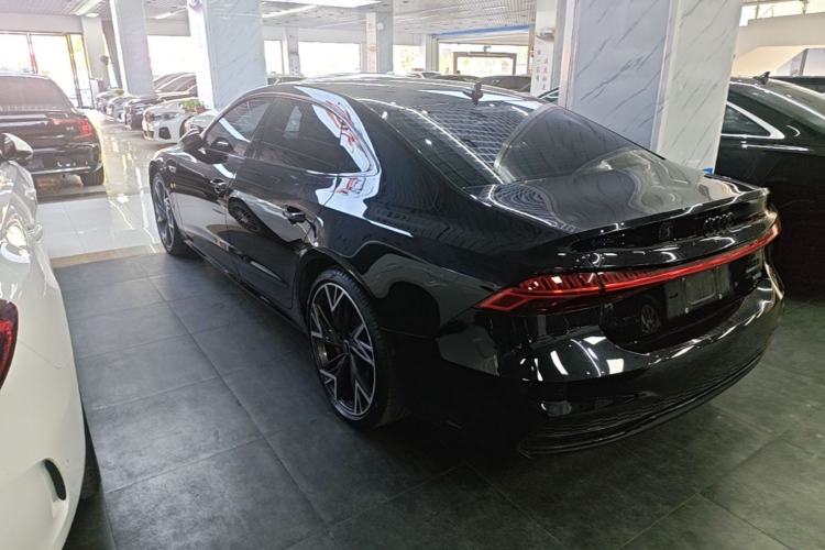 Used Audi A7L 2023 45 TFSI quattro S-line Black Warrior Edition Rear Left 45 Deg