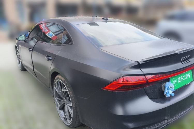 Used Audi A7L 2023 45 TFSI quattro S-line Black Warrior Edition Rear Left 45 Deg
