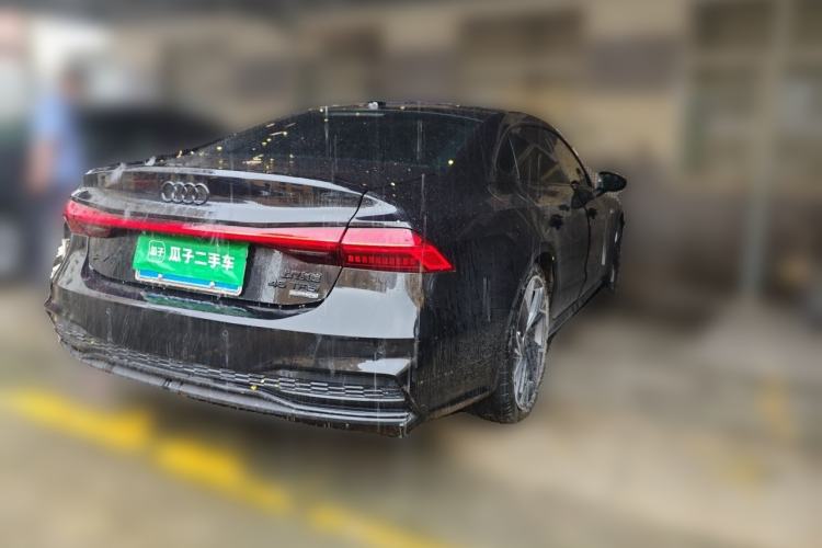 Used Audi A7L 2023 45 TFSI quattro S-line Black Warrior Edition Rear Right 45 Deg