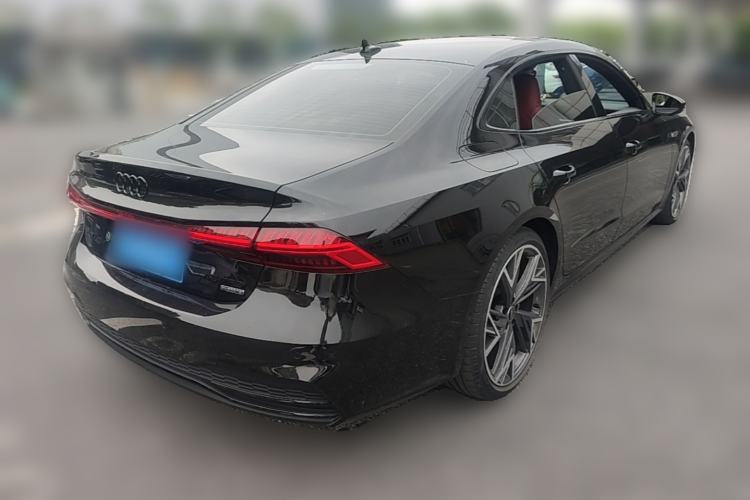 Used Audi A7L 2023 45 TFSI quattro S-line Black Warrior Edition Rear Right 45 Deg