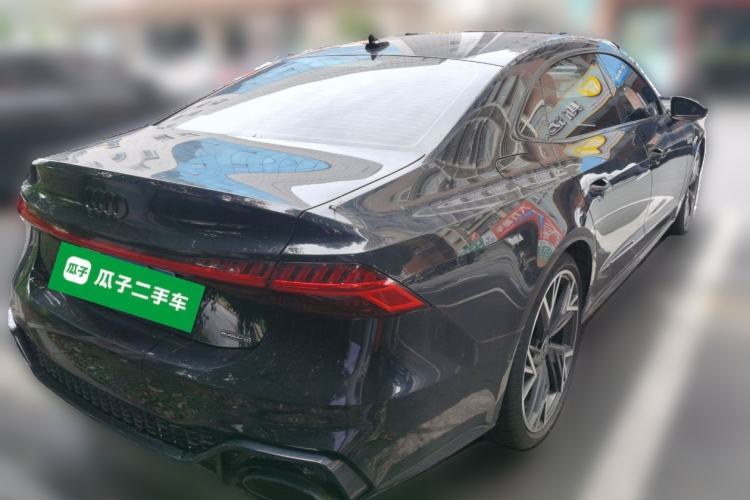 Used Audi A7L 2023 45 TFSI quattro S-line Black Warrior Edition Rear Right 45 Deg