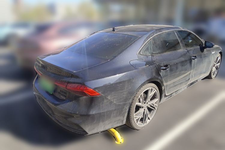 Used Audi A7L 2023 45 TFSI quattro S-line Black Warrior Edition Rear Right 45 Deg