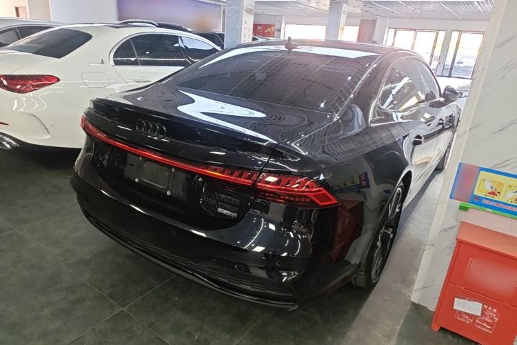 Used Audi A7L 2023 45 TFSI quattro S-line Black Warrior Edition Rear Right 45 Deg