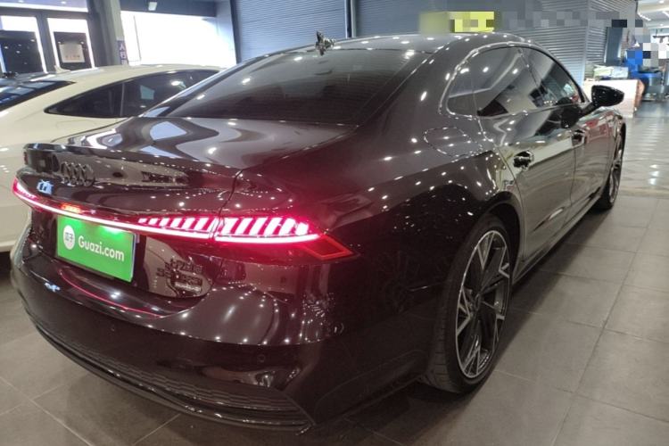 Used Audi A7L 2023 55 TFSI quattro S-line Black Warrior Edition Rear Right 45 Deg