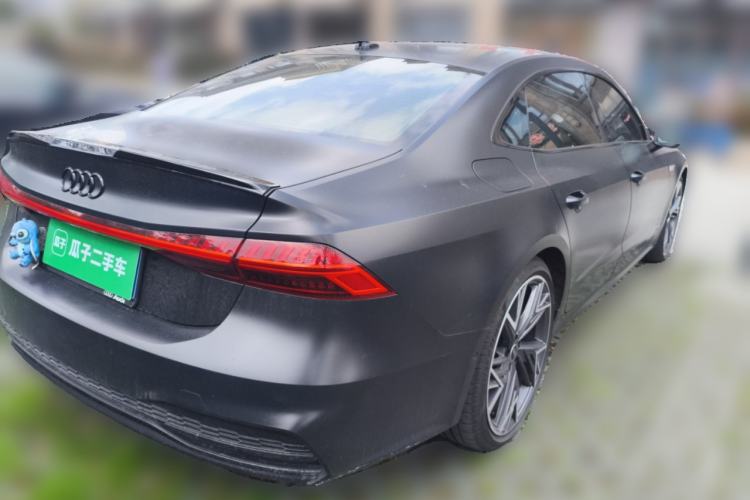 Used Audi A7L 2023 45 TFSI quattro S-line Black Warrior Edition Rear Right 45 Deg