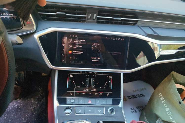 Used Audi A7L 2024 45 TFSI quattro Black Warrior Edition Audio And AC Panel
