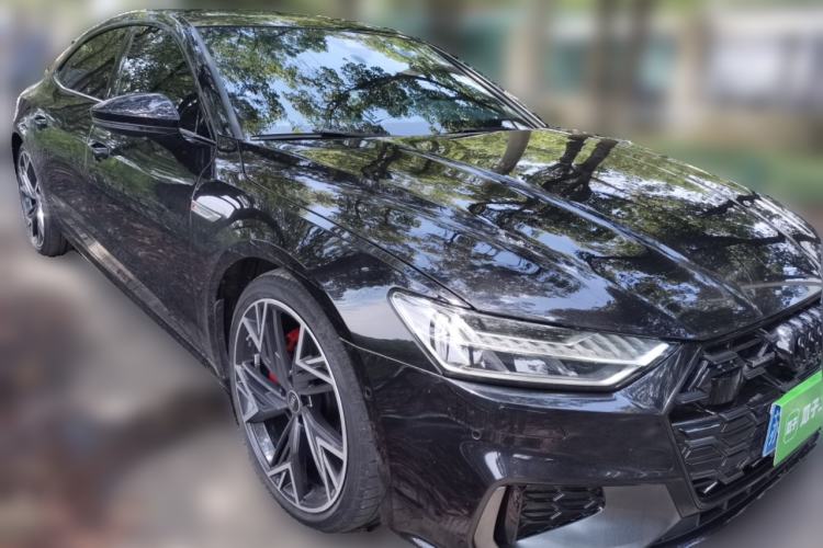 Used Audi A7L 2024 45 TFSI quattro Black Warrior Edition Front Right 45 Deg