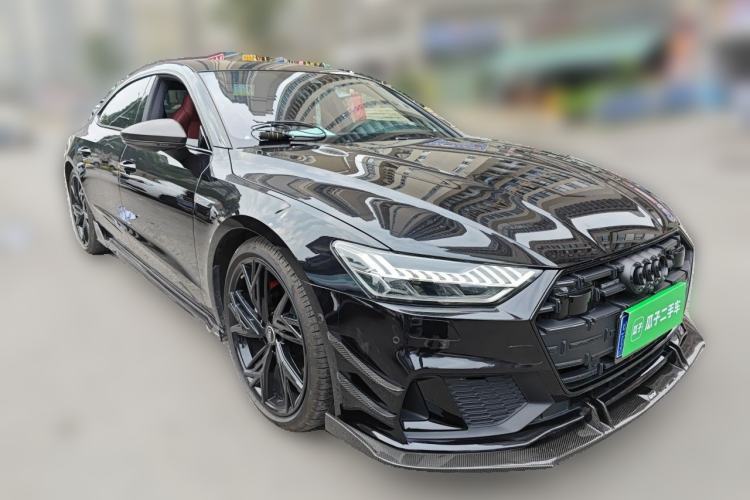 Used Audi A7L 2024 45 TFSI quattro S-line Black Warrior Edition Front Right 45 Deg