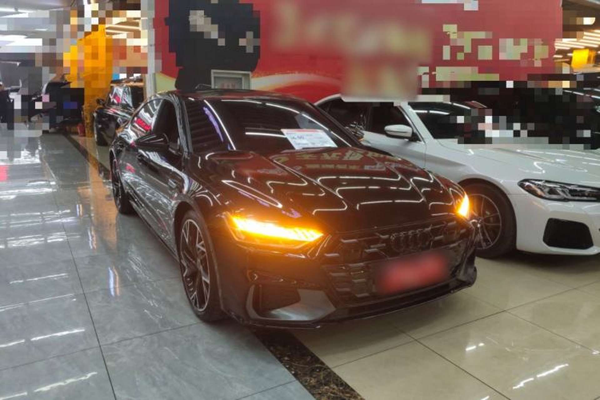 Used Audi A7L 2024 45 TFSI quattro Black Warrior Edition Front Right 45 Deg