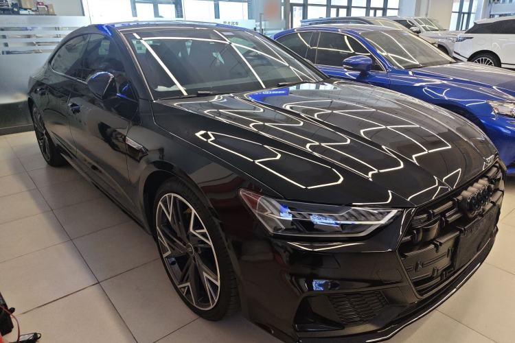 Used Audi A7L 2024 45 TFSI quattro S-line Black Warrior Edition Front Right 45 Deg