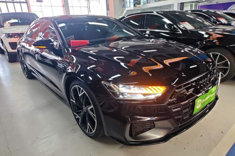Used Audi A7L 2024 45 TFSI quattro Black Warrior Edition Front Right 45 Deg