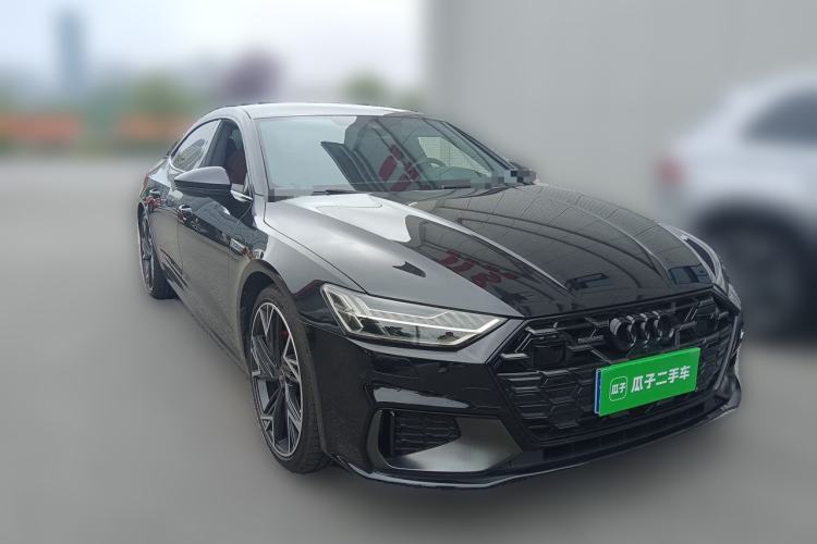 Used Audi A7L 2024 45 TFSI quattro Black Warrior Edition Front Right 45 Deg