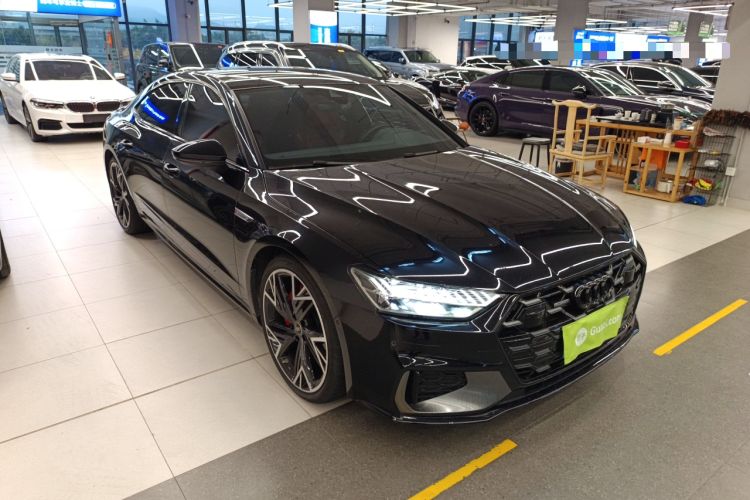 Used Audi A7L 2024 45 TFSI quattro Black Warrior Edition Front Right 45 Deg