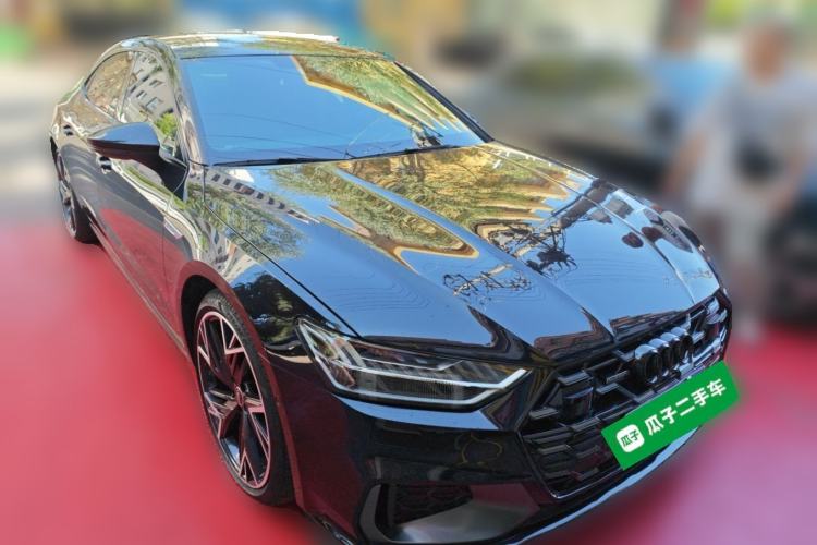 Used Audi A7L 2024 45 TFSI quattro Black Warrior Edition Front Right 45 Deg
