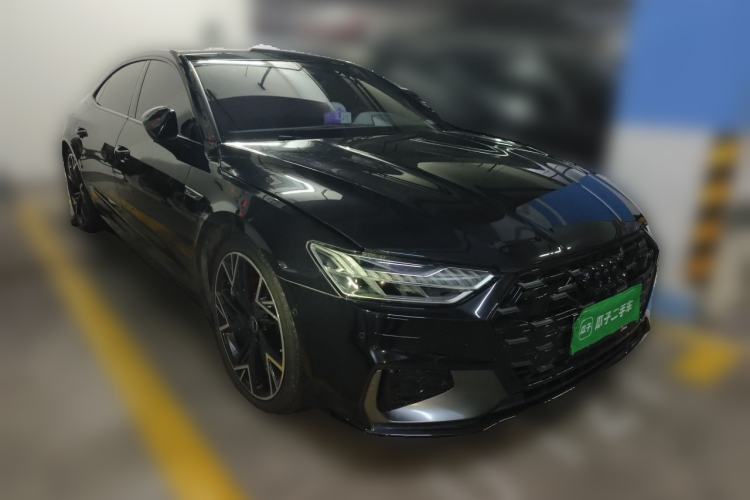 Used Audi A7L 2024 45 TFSI quattro S-line Black Warrior Edition Front Right 45 Deg