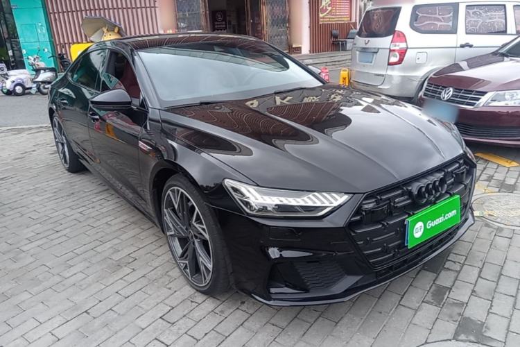 Used Audi A7L 2024 45 TFSI quattro S-line Black Warrior Edition Front Right 45 Deg