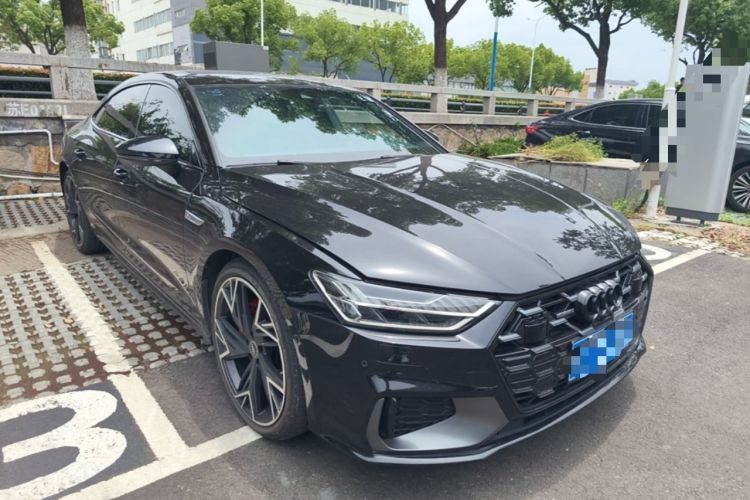 Used Audi A7L 2024 45 TFSI quattro Black Warrior Edition Front Right 45 Deg
