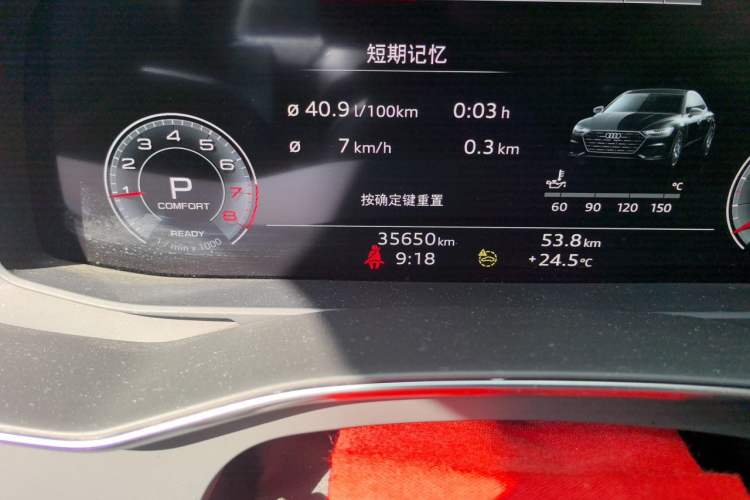 Used Audi A7L 2024 45 TFSI quattro Luxury Edition Odometer Close Up
