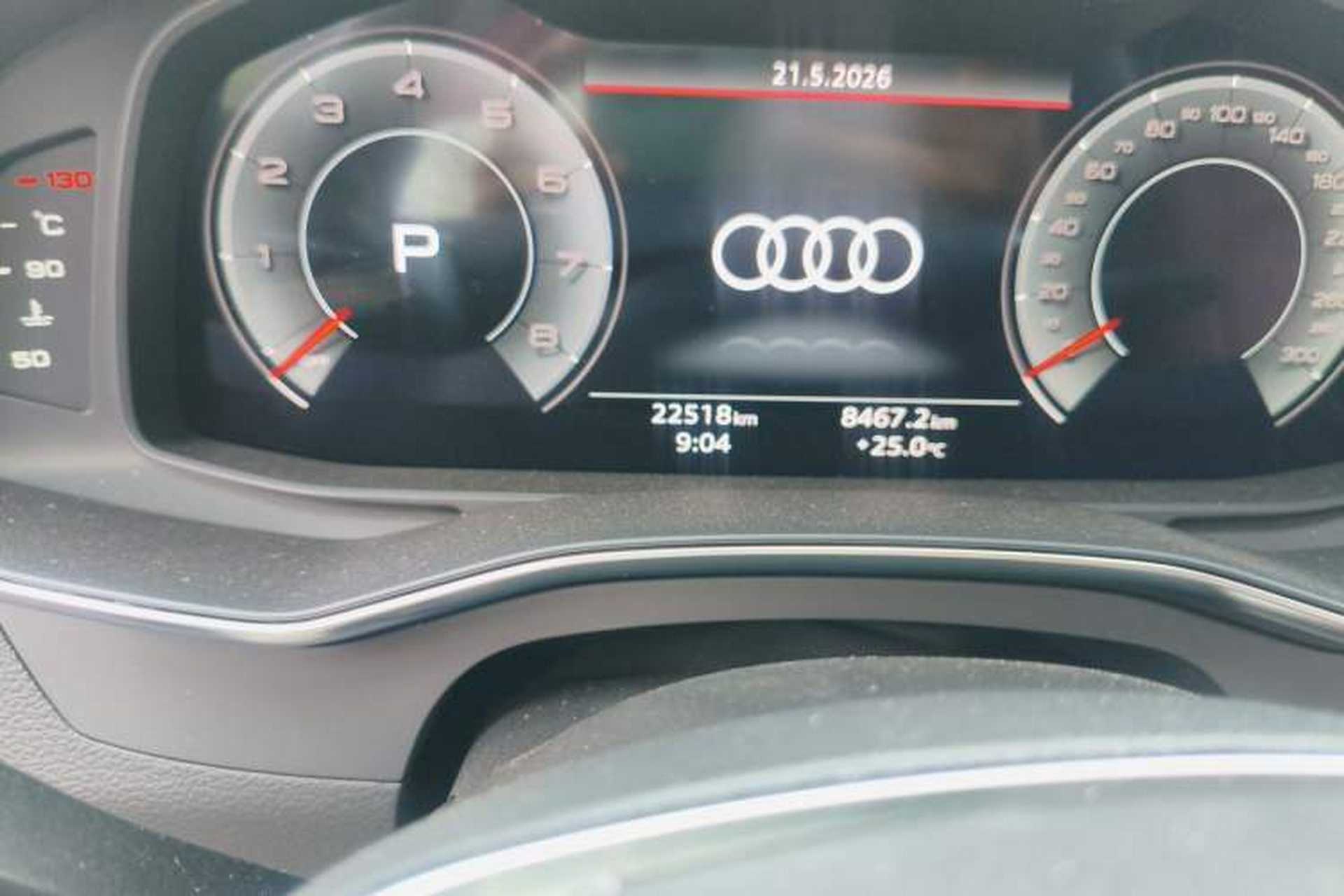 Used Audi A7L 2024 45 TFSI quattro Black Warrior Edition Odometer Close Up