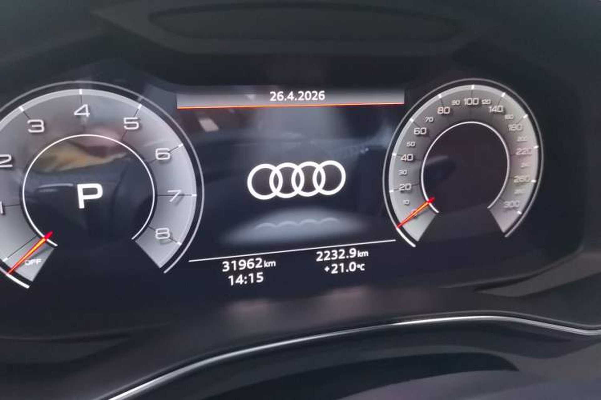 Used Audi A7L 2024 45 TFSI quattro Black Warrior Edition Odometer Close Up