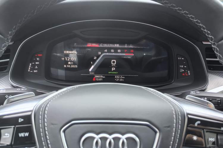 Used Audi A7L 2024 45 TFSI quattro S-line Black Warrior Edition Odometer Close Up