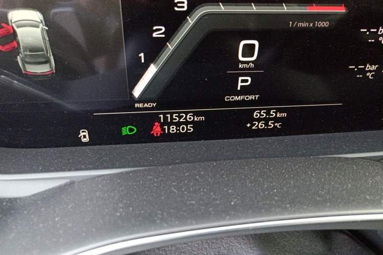 Used Audi A7L 2024 45 TFSI quattro Black Warrior Edition Odometer Close Up