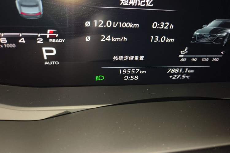 Used Audi A7L 2024 45 TFSI quattro S-line Black Warrior Edition Odometer Close Up