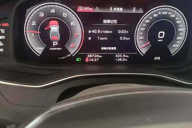 Used Audi A7L 2024 45TFSI S-line Dream-Building Edition Flow Crystal Package Odometer Close Up