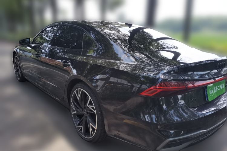 Used Audi A7L 2024 45 TFSI quattro Black Warrior Edition Rear Left 45 Deg