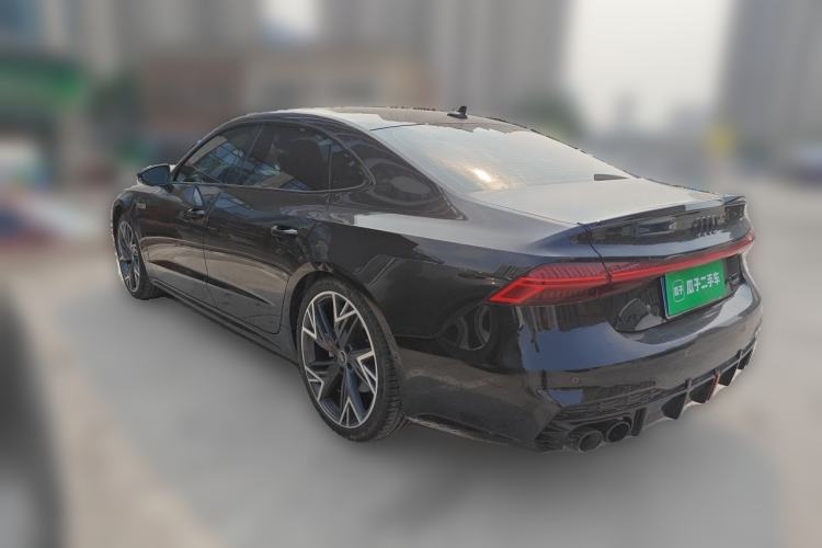 Used Audi A7L 2024 45 TFSI quattro S-line Black Warrior Edition Rear Left 45 Deg