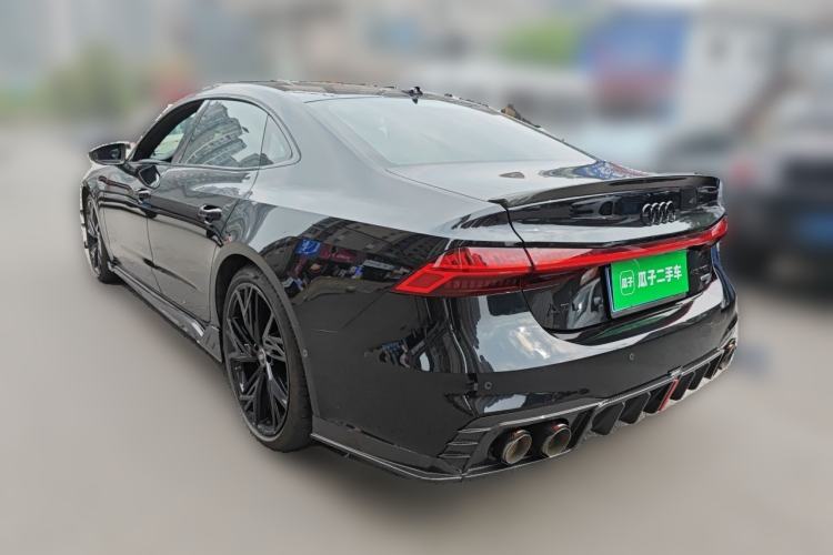 Used Audi A7L 2024 45 TFSI quattro S-line Black Warrior Edition Rear Left 45 Deg