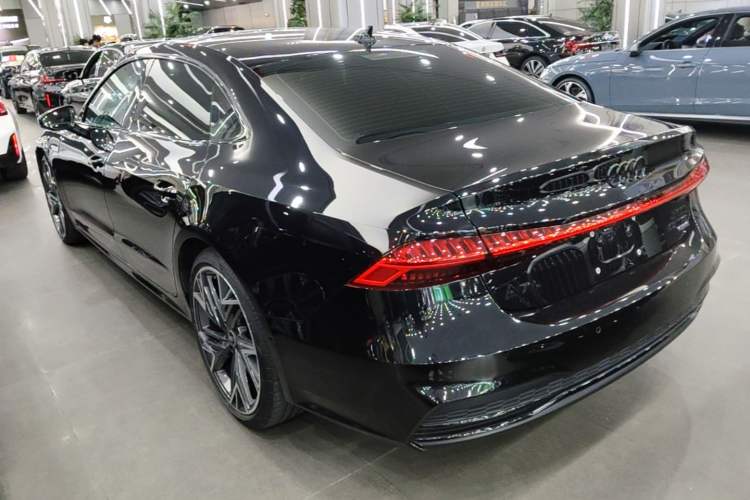 Used Audi A7L 2024 45 TFSI quattro S-line Black Warrior Edition Rear Left 45 Deg