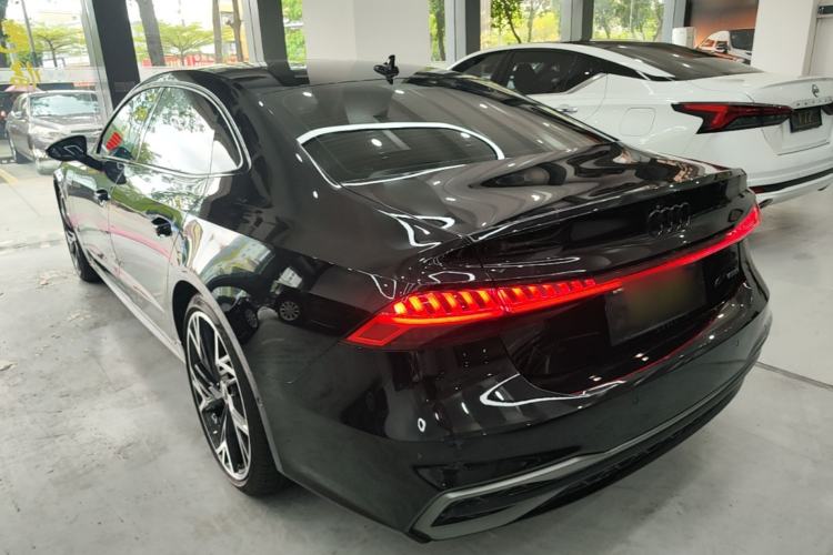 Used Audi A7L 2024 45 TFSI quattro Black Warrior Edition Rear Left 45 Deg