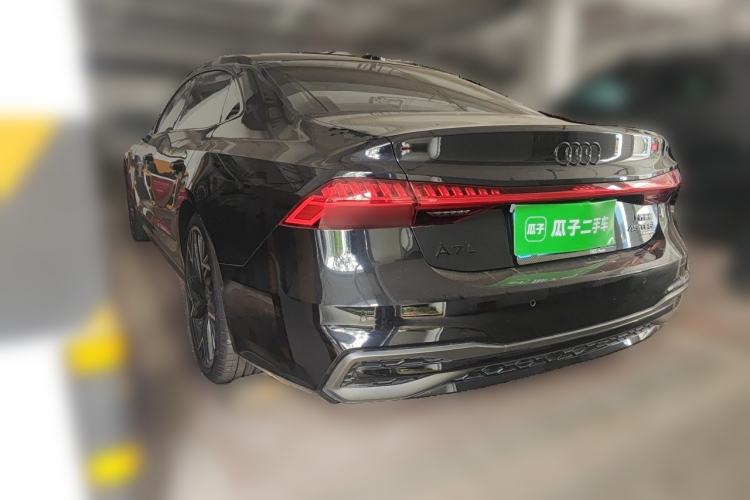 Used Audi A7L 2024 45 TFSI quattro S-line Black Warrior Edition Rear Left 45 Deg