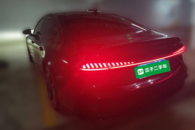 Used Audi A7L 2024 45 TFSI quattro S-line Black Warrior Edition Rear Left 45 Deg