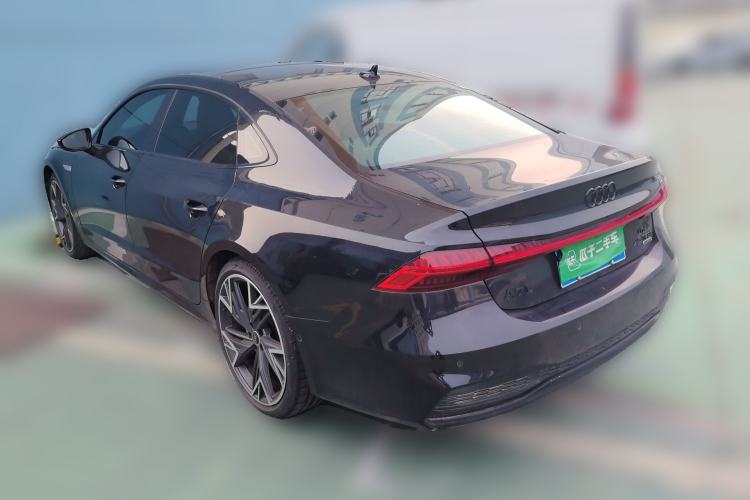 Used Audi A7L 2024 45 TFSI quattro S-line Black Warrior Edition Rear Left 45 Deg