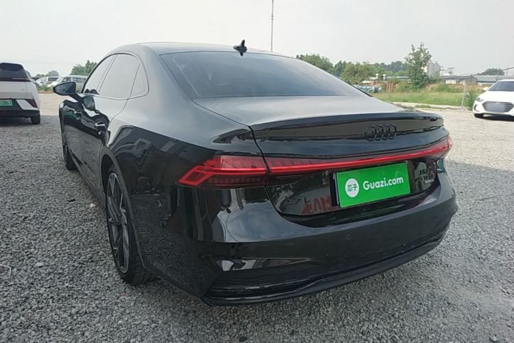 Used Audi A7L 2024 45 TFSI quattro S-line Black Warrior Edition Rear Left 45 Deg