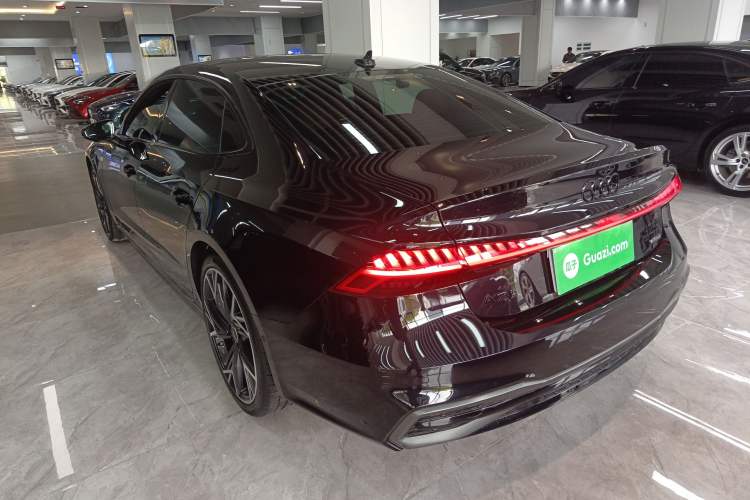 Used Audi A7L 2024 45 TFSI quattro Black Warrior Edition Rear Left 45 Deg