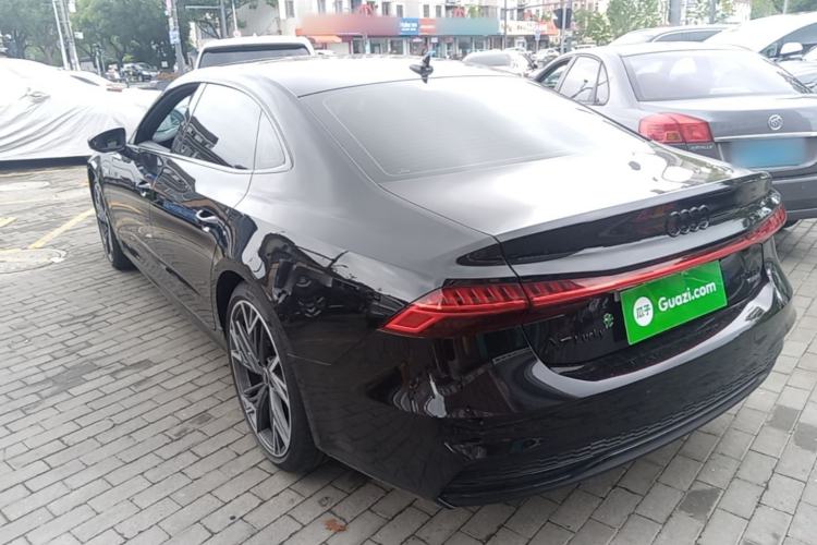 Used Audi A7L 2024 45 TFSI quattro S-line Black Warrior Edition Rear Left 45 Deg