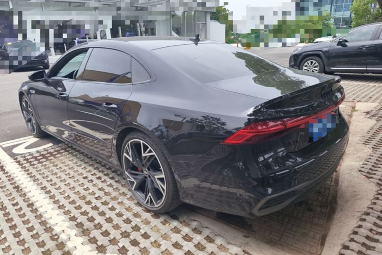 Used Audi A7L 2024 45 TFSI quattro Black Warrior Edition Rear Left 45 Deg