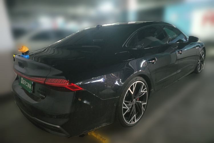 Used Audi A7L 2024 45 TFSI quattro Black Warrior Edition Rear Right 45 Deg