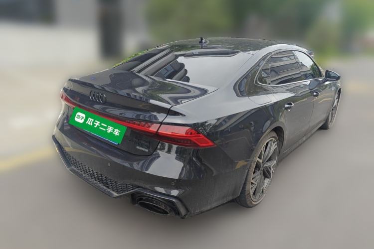 Used Audi A7L 2024 45 TFSI quattro Black Warrior Edition Rear Right 45 Deg