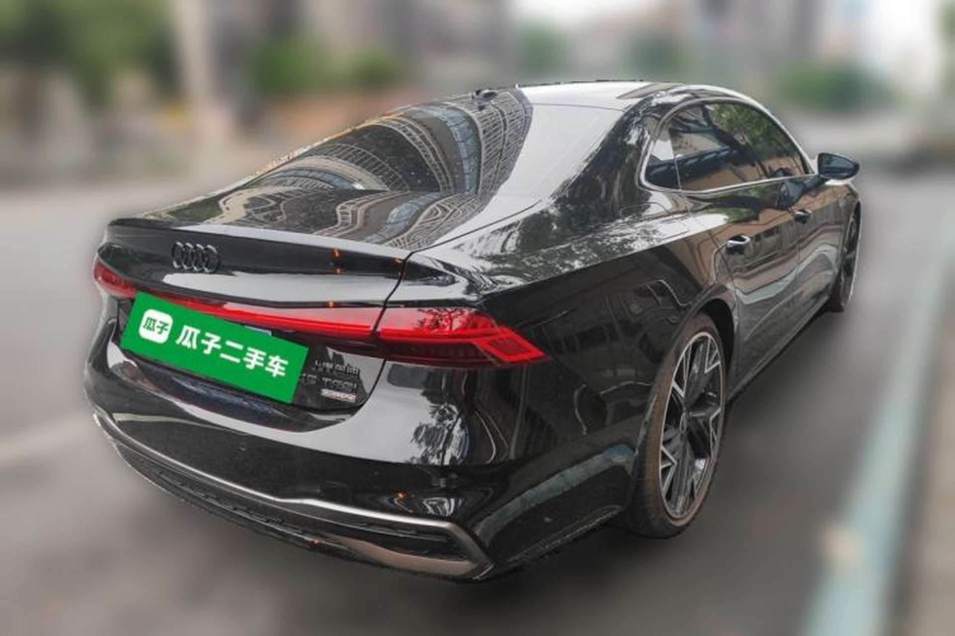 Used Audi A7L 2024 45 TFSI quattro Black Warrior Edition Rear Right 45 Deg