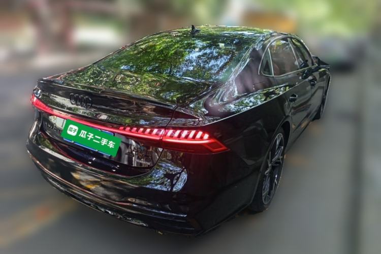 Used Audi A7L 2024 45 TFSI quattro Black Warrior Edition Rear Right 45 Deg