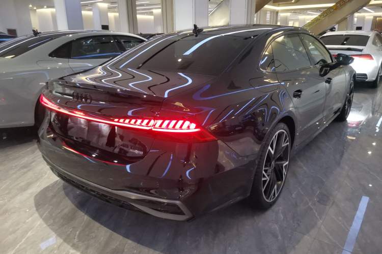 Used Audi A7L 2024 45 TFSI quattro Black Warrior Edition Rear Right 45 Deg