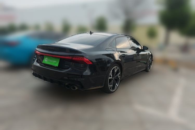 Used Audi A7L 2024 45 TFSI quattro S-line Black Warrior Edition Rear Right 45 Deg