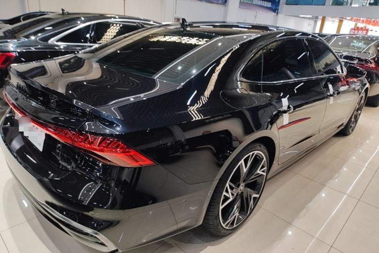 Used Audi A7L 2024 45 TFSI quattro Black Warrior Edition Rear Right 45 Deg