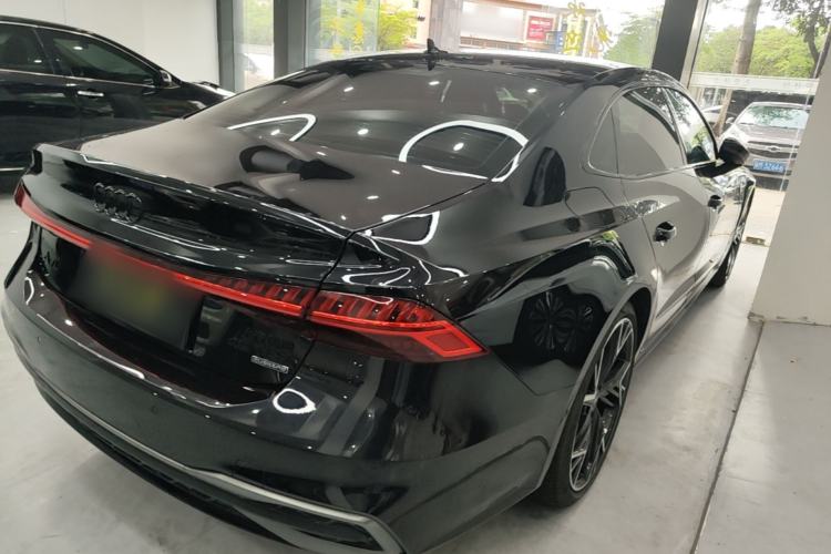 Used Audi A7L 2024 45 TFSI quattro Black Warrior Edition Rear Right 45 Deg