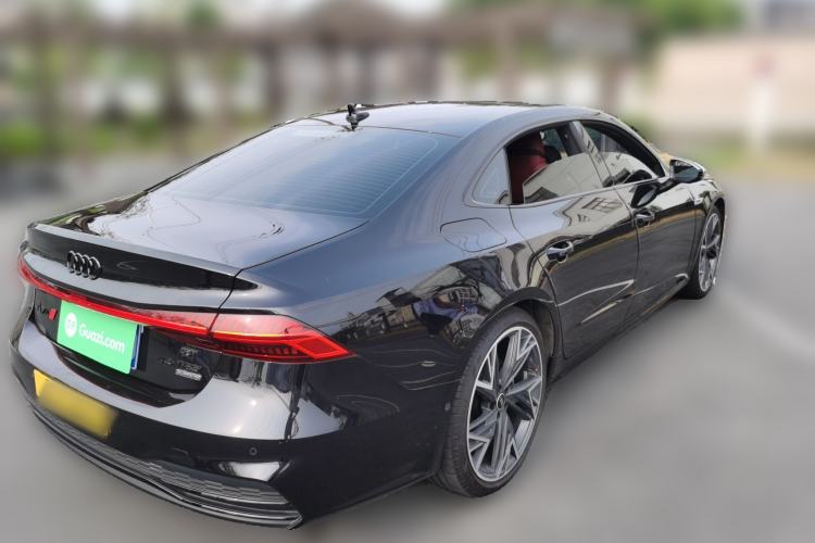 Used Audi A7L 2024 45 TFSI quattro S-line Black Warrior Edition Rear Right 45 Deg