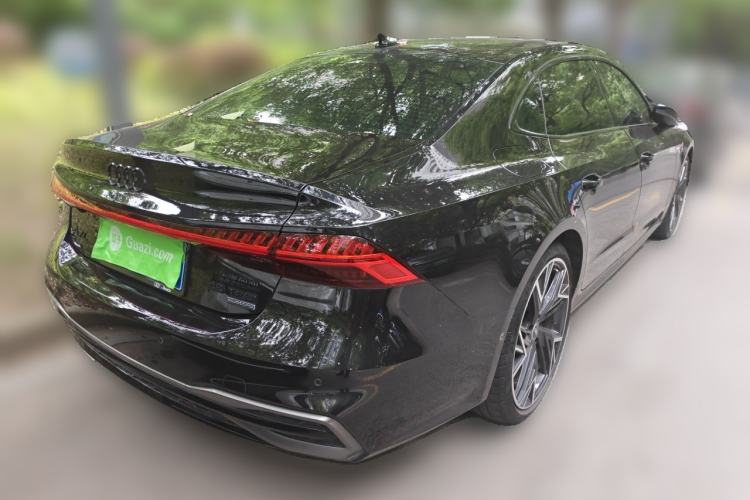 Used Audi A7L 2024 45 TFSI quattro Black Warrior Edition Rear Right 45 Deg